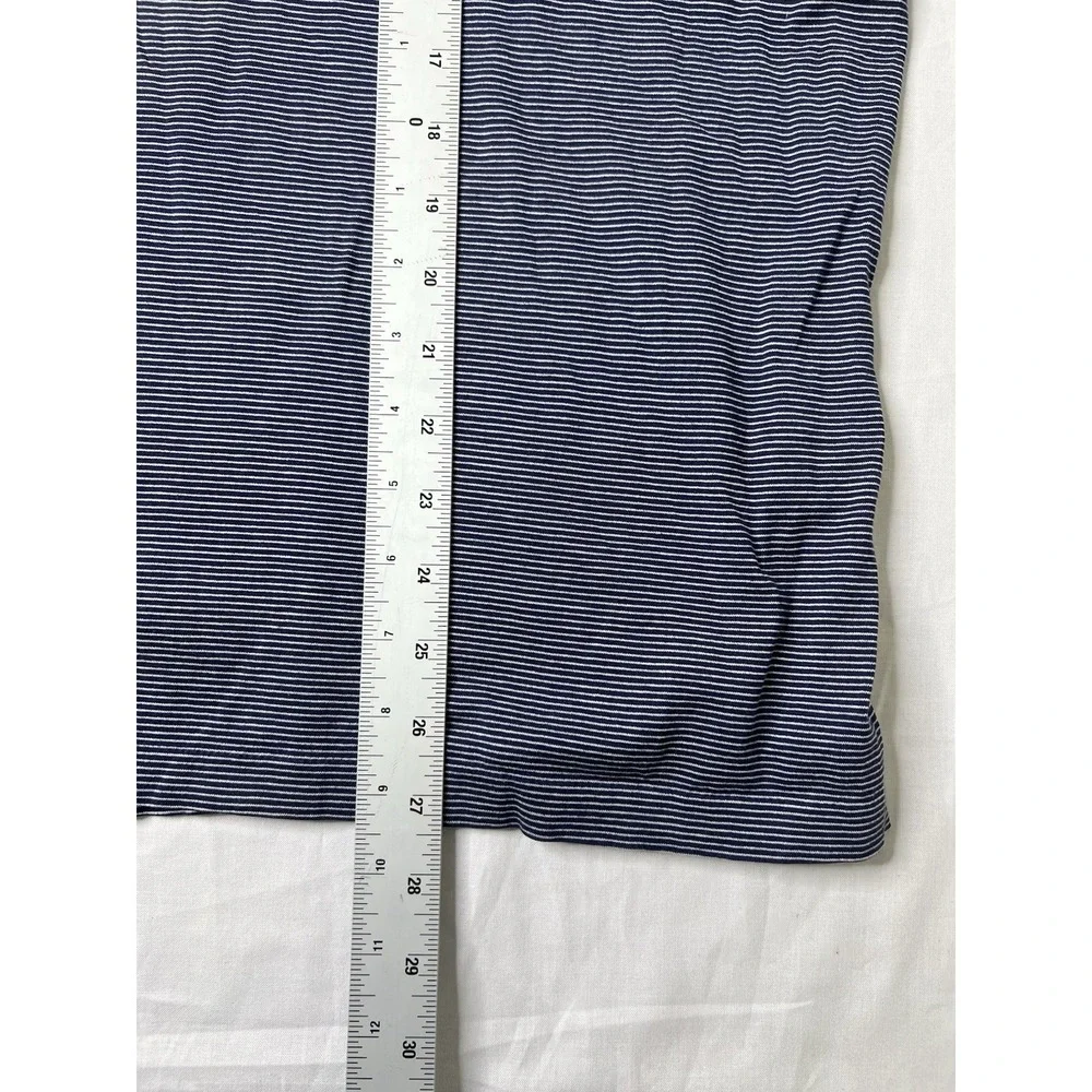 POLO GOLF RALPH LAUREN Mens XL Striped‎ Navy Blue Pima Cotton Polo Shirt
